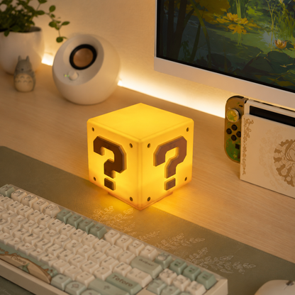 Retro Block Lamp - Mario-inspired Night Lamp