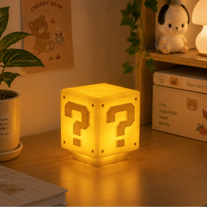 Retro Block Lamp - Mario-inspired Night Lamp